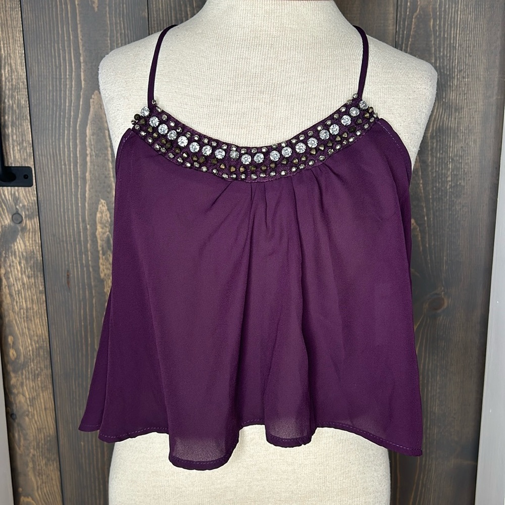 Purple beaded tank